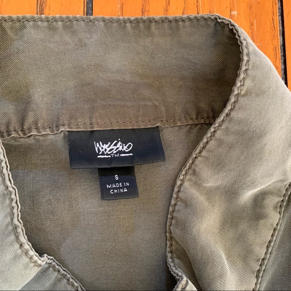 Massimo Army Green Button-up Vest Size Small - Picture 7 of 10